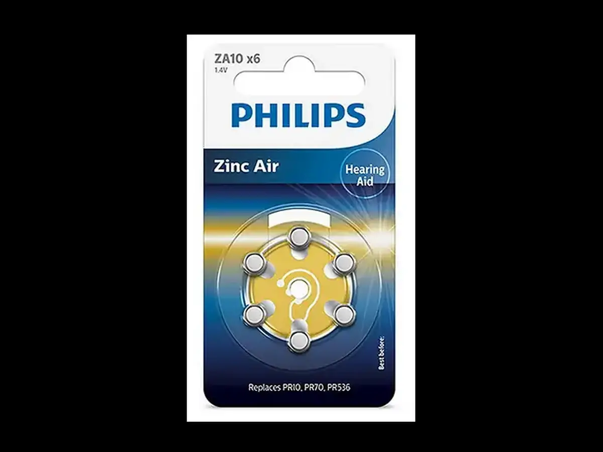 Philips zinc-air hearing aid battery pack product photo